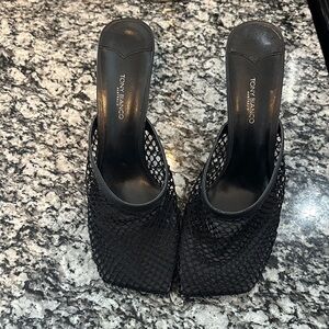 Tony Bianco Black Mesh Mules